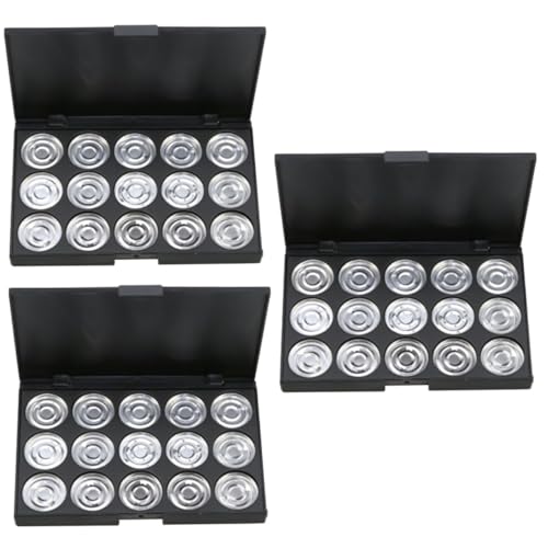 PLAFOPE 3-teiliges Make-up-Set Mit 15 Fächern Für Damen Creme-Rouge-Palette 15 Löcher Tragbarer Gesichtsschatten-Organizer Für Rouge-Foundation von PLAFOPE