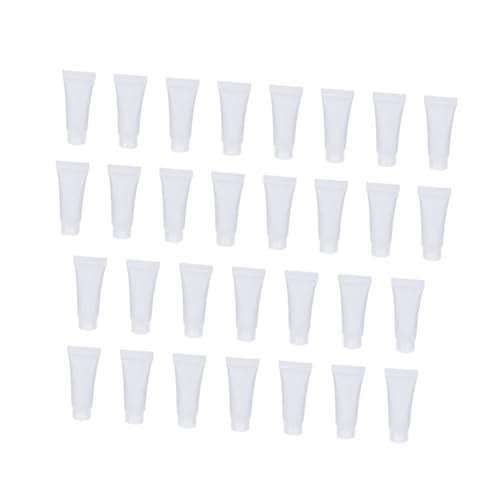 PLAFOPE 30 Teiliges Kosmetikspender Weiße Reiseflaschen Auslaufsichere Wiederverwendbare Squeeze-flaschen für Flüssigkeiten Tragbare Behälter für Make-up Lotion und Handcreme von PLAFOPE
