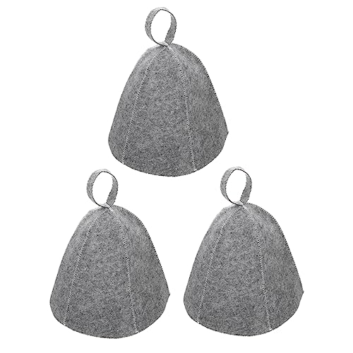 PLAFOPE 3er Set Saunahut Aus Filz Atmungsaktive Badekappe Für Sauna Und Wellness Stylische Saunamütze Für Damen Und Herren Optimaler Kopfschutz Beim von PLAFOPE