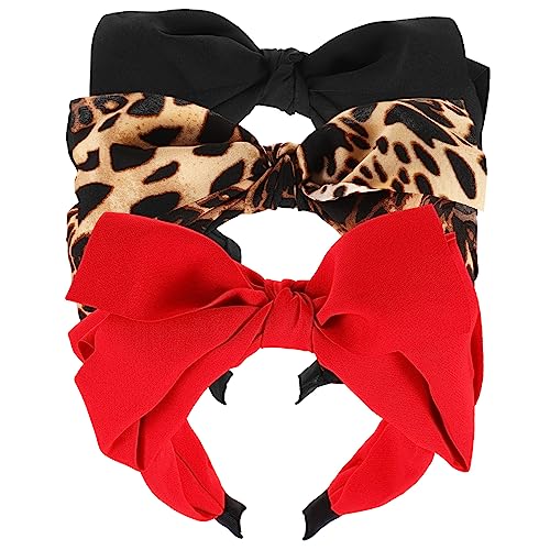 PLAFOPE 3stücke Teiliges Schleifen-haarbänder Für Mädchen Vielseitige Haarschmuck-dekoration Für Partys Hochzeiten Tänze Und Täglichen Gebrauch von PLAFOPE