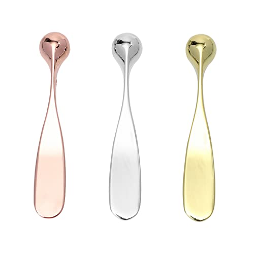 PLAFOPE 3stücke Creme Augen Applikator Augencremespatel Massage Stick Für Frauen Und Make-up Vorbereitung Metall Gesichtscreme Löffel Spatel von PLAFOPE