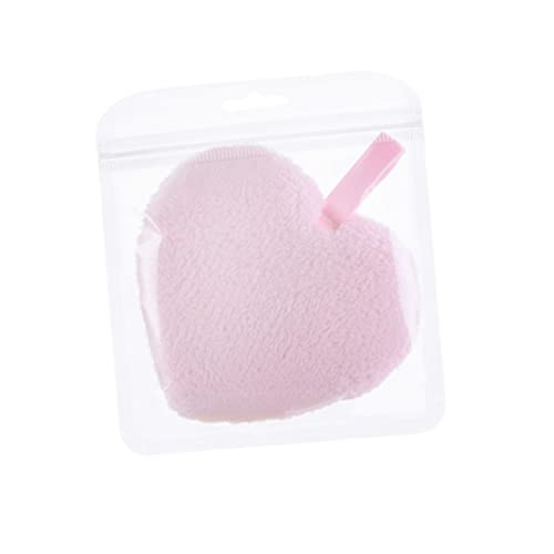 PLAFOPE 3stücke Puderquaste Reinigungspads Gesichtswaschpad Abschminkpad Kosmetikbedarf Herzform Für Frauen Waschbar Wiederverwendbar Mit Make-up-entferner von PLAFOPE