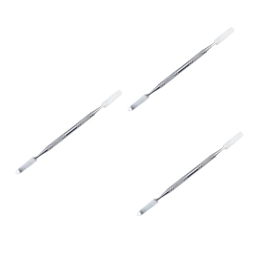 PLAFOPE 3stücke Mixing Tool Drucktechnik Farbmischstab Für Foundation Lidschatten Und Concealer Silber Professionelles Make-up Werkzeug Für Zuhause Und Studio von PLAFOPE