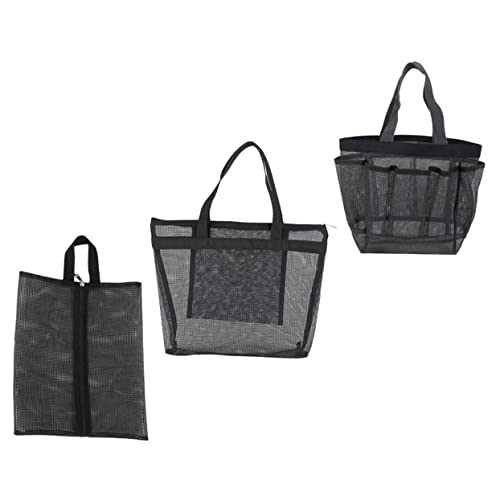 PLAFOPE 3stücke Netztasche Für Strand-Make-up Kosmetiktasche Reise-Kosmetiktasche Kulturbeutel Langlebige Make-up-Tasche Aufbewahrungstasche Für Kosmetik Schuh-Organizer Leicht Und von PLAFOPE