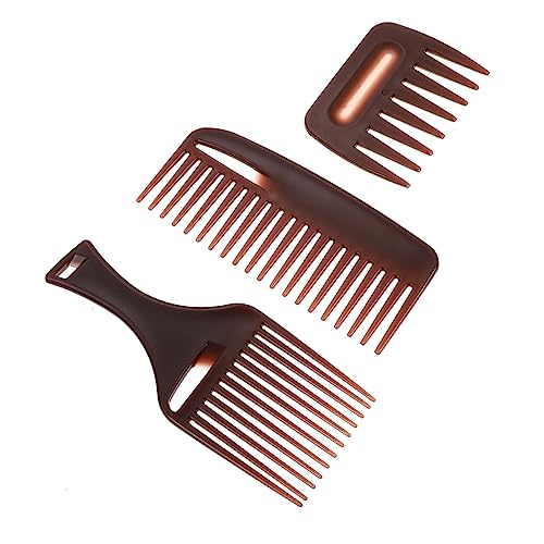 PLAFOPE 3stücke Teiliges Haarschnitt-set Mit Breiten Zähnen Für Frisuren Zu Hause Salon Geeignet Für Glattes Und Lockiges Haar Aus Langlebigem Geruchslosem Für Männer Frauen von PLAFOPE