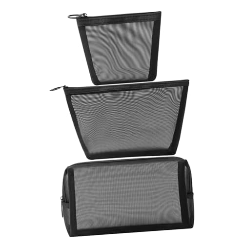 PLAFOPE 3stücke Teiliges Netz-Make-up-Taschen Verschiedenen Transparente Kosmetiktaschen Für Reisen Toilettenartikel Und Aufbewahrung Für Damen Und Herren von PLAFOPE