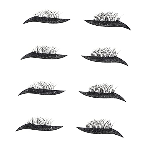 PLAFOPE 4paare Selbstklebende Eyeliner-wimpern Aufkleber Wasserfest Glitzer Augen-make-up Sticker Für Strahlende Looks Bei Jedem Anlass von PLAFOPE