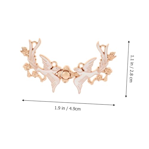 PLAFOPE 4 Paare Retro Metall Vogel Cheongsam Verschluss Pullover Clips Zinklegierung Cape Clip Langlebiger Vintage Cardigan Verschluss für Damen von PLAFOPE