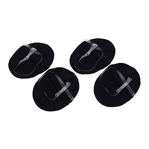 PLAFOPE 4 Paare Schweißpads Unter Den Achseln Bh Mit Unsichtbaren Trägern Bh-schweißeinlagen Unterarm-achselpolster Kleid Für Achseln Bh-achselpolster Sport-schweißkissen Black Reinigen von PLAFOPE