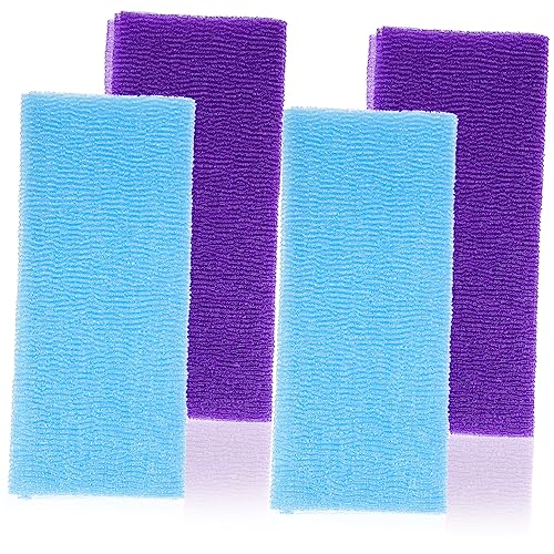 PLAFOPE 4stücke Nylon-körper-peeling-tuch Japanisches Peeling-waschlappen Rückenschrubber Für Badetücher Peeling-waschlappen Zur Hautreinigung Schnell Trocknend Für Dusche Und Reisen von PLAFOPE