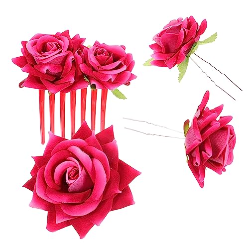 PLAFOPE 4stücke Haarschmuck Im Rosendesign Schicke Haarspangen Für Mädchen Und Damen Für Hochzeiten Partys Und -frisuren Leicht Und Für Täglichen Gebrauch von PLAFOPE