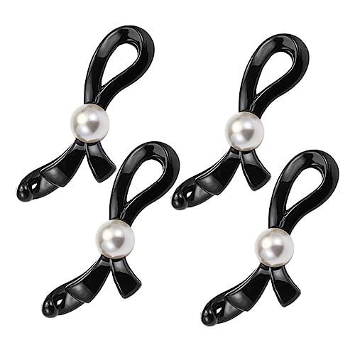 PLAFOPE Perlen-Bananen-Haarspangen für Mädchen 4er-Pack große Pferdeschwanzhalter modische Haarnadeln für Frauen stilvolle Haarknoten-Clips von PLAFOPE