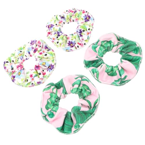 PLAFOPE 4 Stück Haarring Armbandständer Stretch-Haargummis Haarband übergroßer Scrunchie Haarbänder hair styling handtücher Haarschmuck als Dickdarm-Haarseil superfeine Faser von PLAFOPE