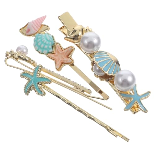 PLAFOPE 4stücke Teiliges Haarnadeln Mit Muschel-design Für Dekorative Haarspangen Für Hochzeiten Partys Und Alltag Rutschfeste Clips Für Haartypen von PLAFOPE
