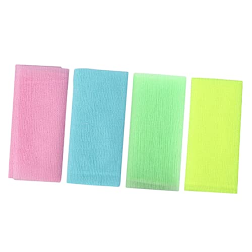 PLAFOPE 4 Haushalts-peeling-badetuch, Hautfreundlicher Nylon-duschwaschlappen, Körperwäscher von PLAFOPE