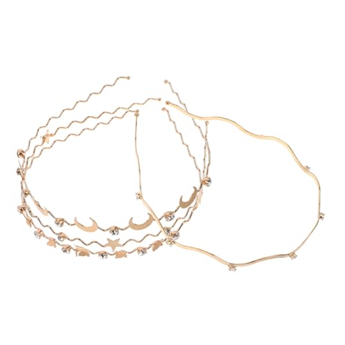 PLAFOPE 4 Stück Metall Haarband Wellenförmiges Stirnband Damen Leicht Stabil Dünn Für Alltag Party Sport Eleganter Kopfschmuck von PLAFOPE