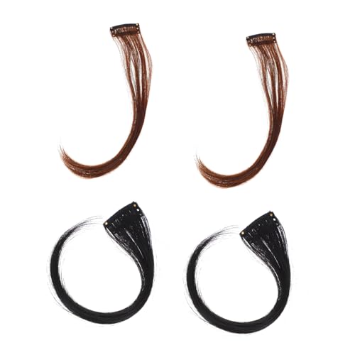 PLAFOPE 4stücke Teiliges Natürliche Und Fransen-haarteile Für Damen Geeignet Für Partys Cosplay Und Alltag von PLAFOPE