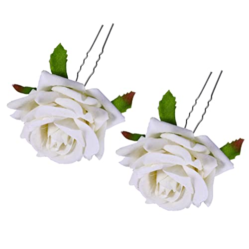 PLAFOPE Bündel Künstliche Blumen Rose Haarnadel 4 Stücke Modische Kopfschmuck Für Frauen Hochzeit Und Party Haar Zubehör von PLAFOPE
