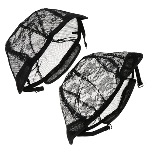 PLAFOPE 4 Stück Teiliges Elastisches Haarnetz Atmungsaktive Dehnbare Lace Wig Nets für Damen und Herren Langlebiges Leichtes Perückennetz mit Guter Anpassung Weiche Komfortable von PLAFOPE