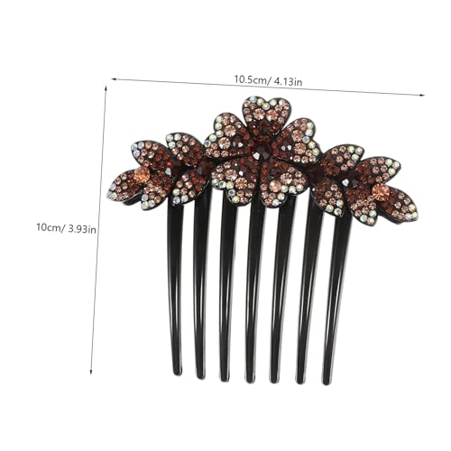 PLAFOPE 4 Stück Teiliges Strass Haarkamm mit Funkelnden Blumen designs Eleganter Brautschmuck für Hochzeit Vielseitige Haarkämme für Damen Geeignet für Braut Brautjungfer und Festliche von PLAFOPE