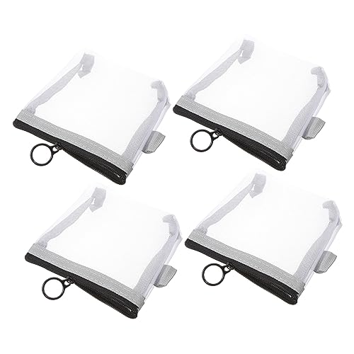 PLAFOPE 4-teiliges Kulturbeutel-Set Aus Netzstoff Für Damen Make-up-Organizer Mit Großem Fassungsvermögen Und Reißverschluss Reisetasche Für Damen Modische Netzbeutel Für von PLAFOPE