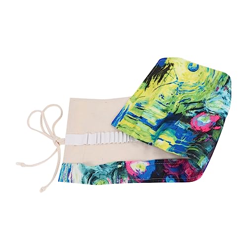 PLAFOPE Fächer Canvas Stiftetasche Mit Rollverschluss Für Buntstifte Marker Pinsel Organizer Zum Ordnen Und Transportieren von PLAFOPE