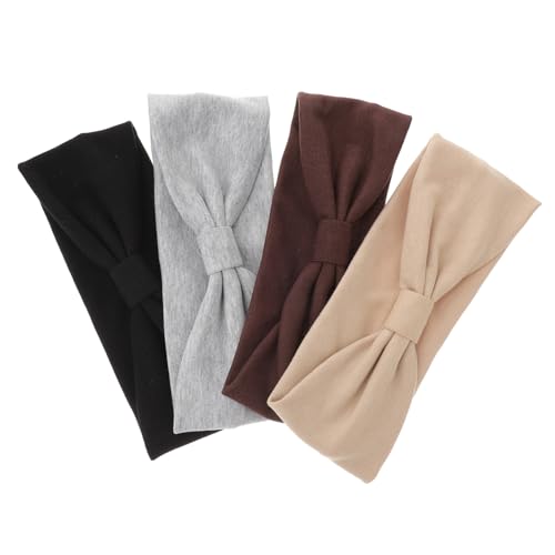 PLAFOPE 4stücke Breites Geknotetes Stirnband Für Damen Elastisches Stirnband Für Gesichtswaschen Und Yoga-übungen Strapazierfähig Und Komfortabel von PLAFOPE
