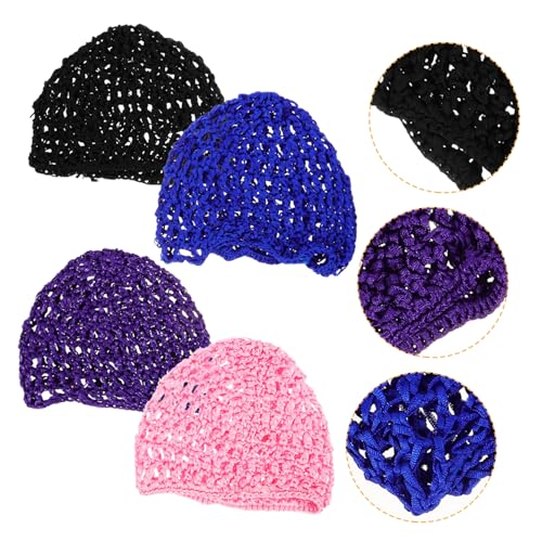 PLAFOPE 4stücke Frauen-haar-netz Damen-netz-hüte Mesh-schlafhüte Leichtfaltbar Tragbar Reisen Geeignet von PLAFOPE