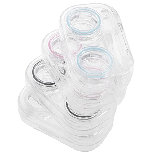 PLAFOPE 4stücke Kleine Durchsichtige Box Kosmetiklinsen-Organizer Auslaufsicherer Aufbewahrungsbehälter Für Zuhause Und Reisen von PLAFOPE