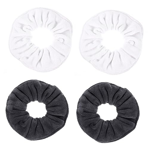 PLAFOPE 4stücke Mikrofaser-haargummis Mikrofaser-haargummi -haarband Haargummis Pferdeschwanzhalter Saugfähige Haargummis Für Frauen Und Mädchen Zum Trocknen Der Haare Für Hochst von PLAFOPE