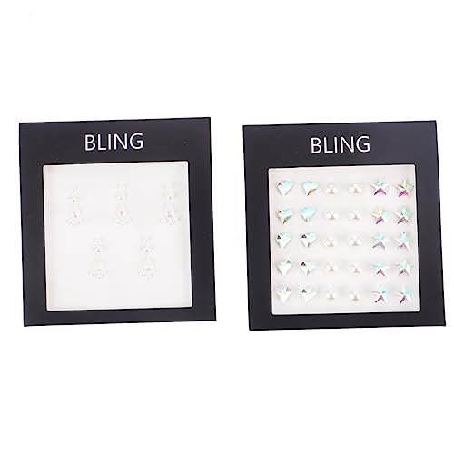 PLAFOPE 5blätter Selbstklebende Strassstein Aufkleber Sticker Für Gesichts Und Nagel-make-up Bastelprojekte Karten Und Dekorationen Verschiedene Formen Und Farben von PLAFOPE