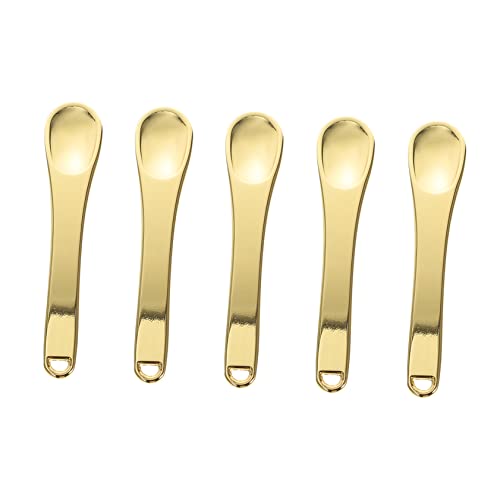 PLAFOPE 5 Stück Kleiner Kosmetik Löffel für Augencreme Gesichtscreme aus Langlebiger Zinklegierung Tragbar und Einfach zu Reinigen für Persönlichen und Professionellen Gebrauch von PLAFOPE