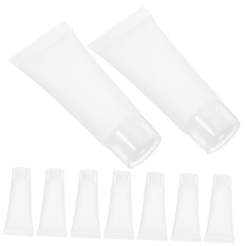 PLAFOPE 50 Stück Reise Tuben Leer Nachfüllbare Lotion Tuben Reisebehälter für Shampoo Handcreme Zahnpasta Kosmetik Cremes Flexibel und Luftdicht für Unterwegs von PLAFOPE