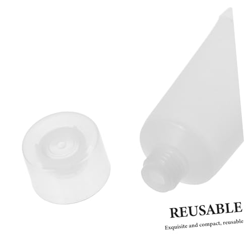 PLAFOPE 50 Stück Reisegröße Nachfüllbare Squeeze Tuben mit Schraubverschluss Leere Kosmetikbehälter für Handcreme Zahnpasta und Flüssigkeiten Flexibel Auslaufsicher und Wiederverwendbar von PLAFOPE