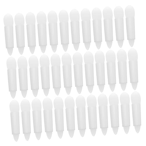 PLAFOPE 50 Stück Teiliges Silikon Make Up Pinsel Dualended Lippen und Glitzer Lidschatten Applikator Wiederverwendbar Weich Transparent für Präzises Auftragen und Einfache Reinigung von PLAFOPE