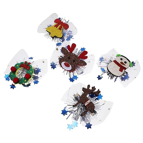 PLAFOPE 5stücke Weihnachts-haarclips Niedliche Kopfaccessoires Dekorative Haarnadeln Für Mädchen Festliche Haarspangen Für Weihnachtsfeiern Vielseitig Einsetzbar Für Kostüme Und von PLAFOPE