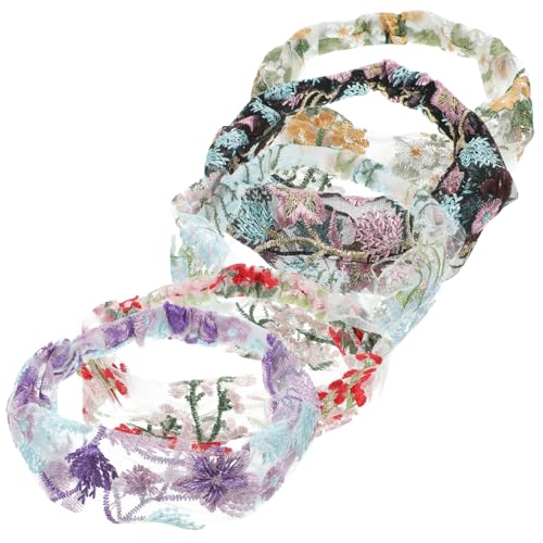 PLAFOPE 5st Blumen-bandanas Für Frauen Bandana Kopfbandagen Für Damen Damenschals Stirnbänder Für Damen Accessoires Für Damen Haargummis Krankenschwester Haarmaske Mode Stoff von PLAFOPE