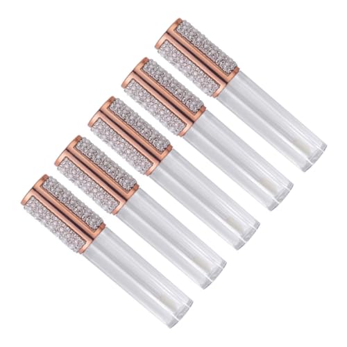PLAFOPE 5stücke Leere Lip Gloss Tubes Wiederbefüllbare Lippenstift Behälter Für Lipgloss Praktisch Für Reisen Und Tägliche Nutzung Transparentes Design Zur Einfachen Farberkennung von PLAFOPE