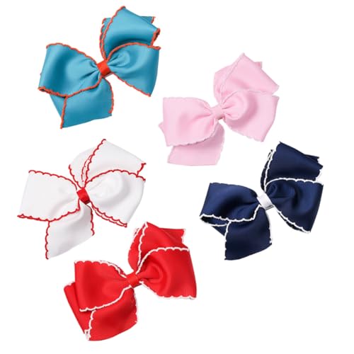 PLAFOPE 5stücke Haarspangen Mit Schleife Für Mädchen Haar Bögen Clips Kleine Mädchen Haar Styling Zubehör Haarschmuck Für Verschiedene Anlässe von PLAFOPE