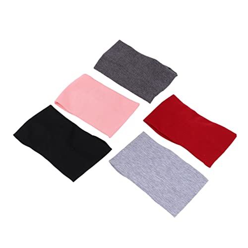 PLAFOPE 5stücke Teiliges Elastischer Haarbänder Für Mädchen Unifarben Vielseitige Kopfbedeckung Für Mädchen Für Verschiedene Anlässe Schwarz Dunkelgrau Hellgrau Und Weinrot von PLAFOPE