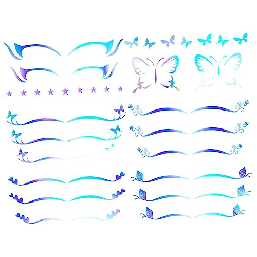 PLAFOPE Star Eyeliner-Aufkleber-Set 6 Stück Lidschatten-Make-up-Aufkleber für Partys Events und Kostüme von PLAFOPE