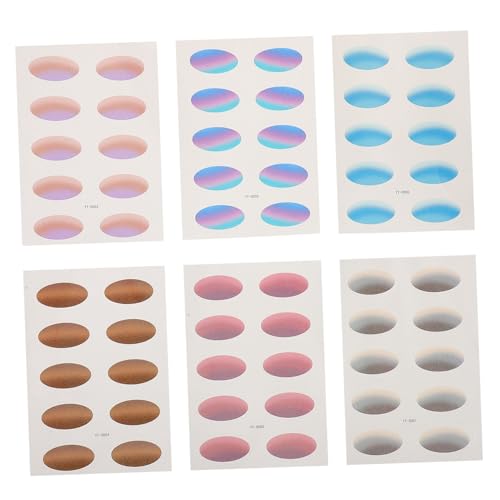 PLAFOPE 6 Blätter Lidschatten-aufkleber Mit Farbverlauf: Temporäres Make-up Für Die Augen, Für Geschäftige Morgen, Abendveranstaltungen, Cosplay, Bühnenauftritte, Den Täglichen Gebrauch. von PLAFOPE
