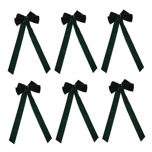 PLAFOPE 6 Stück Samt Haarklammern mit Schleifenmotiv Weiche Duckbill Clips für Damen und Mädchen Fester Griff für Partys Sommerlooks und Rückenhaar Styling von PLAFOPE