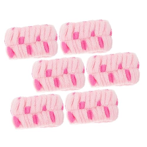 PLAFOPE 6 Stück Saugfähige Handgelenkschlaufe Handgelenk Schweiß Handgelenkbänder Zum Waschen Des Gesichts Handgelenk Waschbänder Make Up Haarband Arm Handtuch Scrunchie von PLAFOPE