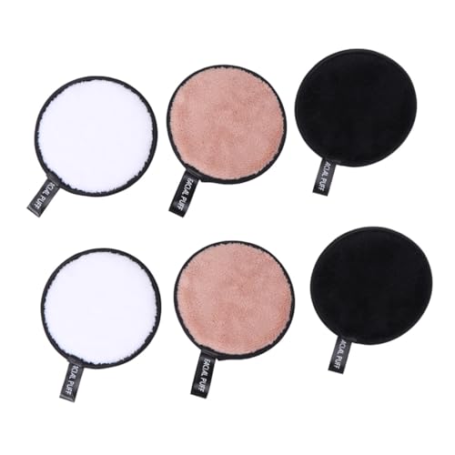 PLAFOPE 6 Stück Teiliges Double-side Make-up-entferner Pad Waschbare Mikrofaser Reinigungspads für Damen und Mädchen Sanftes Wiederverwendbares Kosmetik-puder-puff für Gründliche von PLAFOPE