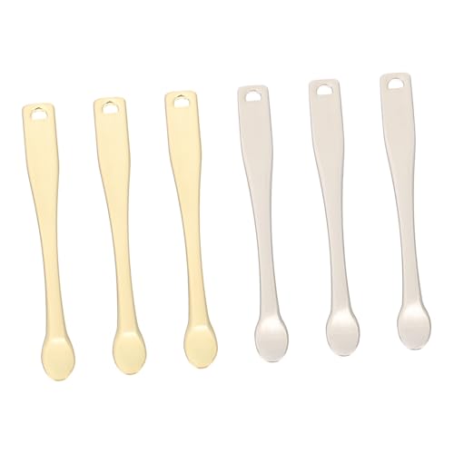 PLAFOPE 6 Stück Teiliges Face Löffel aus Glatte Oberfläche für Gleichmäßiges Auftragen Leicht und Kompakt für Kosmetik Handcreme Lotion Foundation und Reisegebrauch von PLAFOPE
