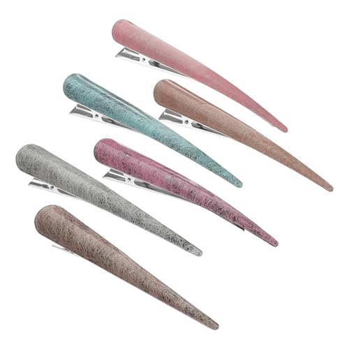 PLAFOPE 6 Stück Teiliges Glänzende Acryl Ochsenhorn Haarklammern Modische Ponytail Clips in Farbverlauf Langlebig und Leicht für Damen und Mädchen als Stylisches Haaraccessoire von PLAFOPE