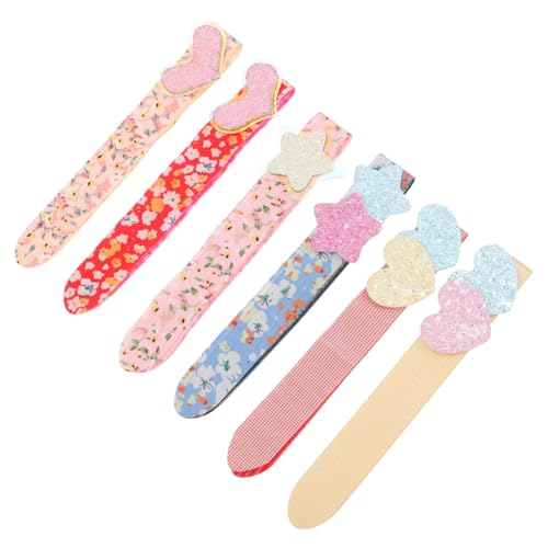 PLAFOPE 6 Stück Teiliges Glitzer haarband Haftstreifen für Damen Haarklammer Fixierer für Stirnfransen Rutschfestes Haarstyling zubehör für Alltag Make up und Gesichtsreinigung von PLAFOPE