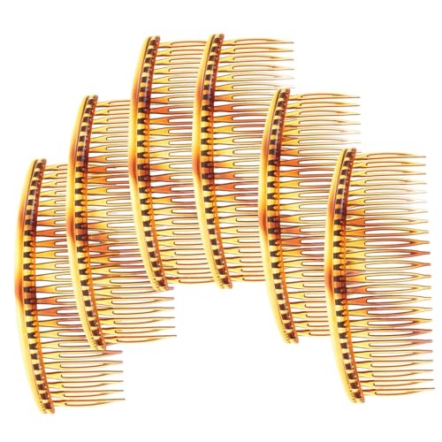 PLAFOPE 6 Stück Teiliges Großer Robuster Seitliche Haarkämme aus Kunststoff mit Zähnen Rutschfestes Haarstyling accessoire für Frauen Geeignet für Dickes und Dünnes Haar Langlebig und von PLAFOPE