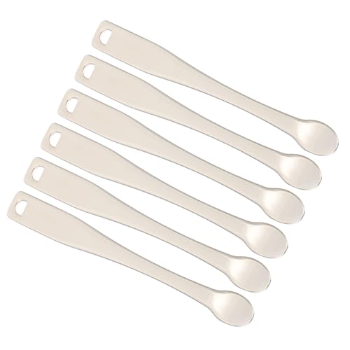 PLAFOPE 6 Stück Teiliges Metall Gesichtscremespachtel Ergonomisch Rutschfest Kosmetikspatel für Cremes Lotionen Handcremes Leicht Tragbar von PLAFOPE